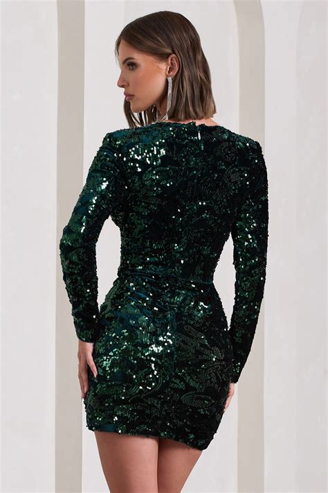 Bottle Green Sequin